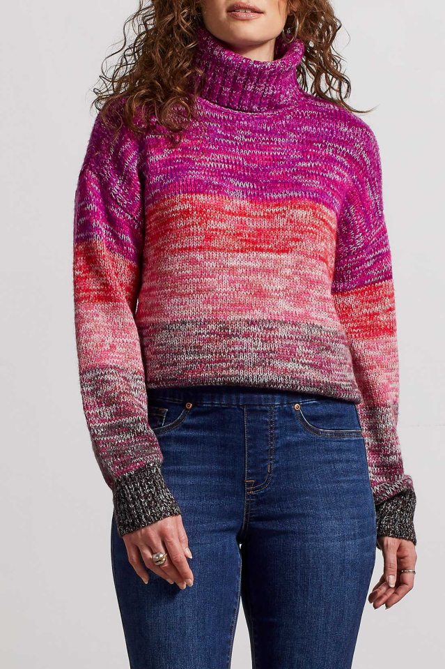 Chandail rayé col tourné - TR53070 - Tribal
