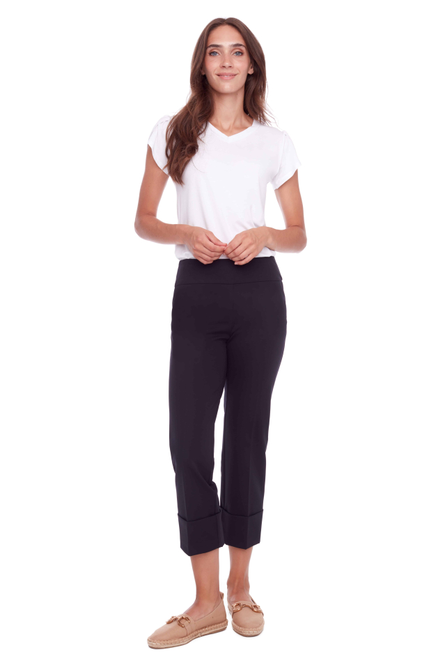 Pantalon gainant, pull on, ceinture élastique avec coffre - UP68015N - UP