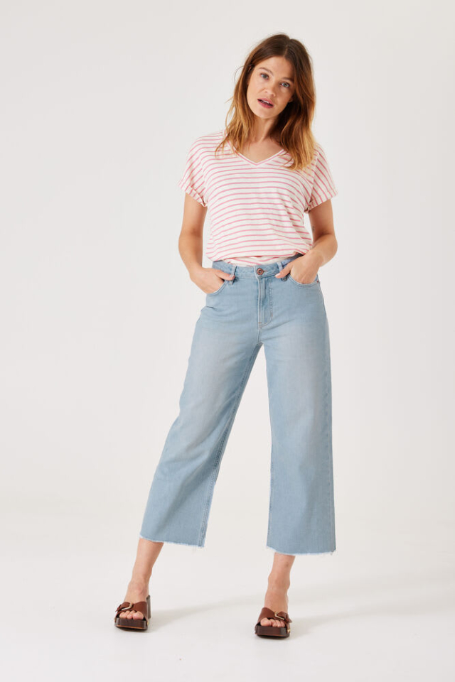 Jean taille haute avec jambes larges - GD30314 - Garcia