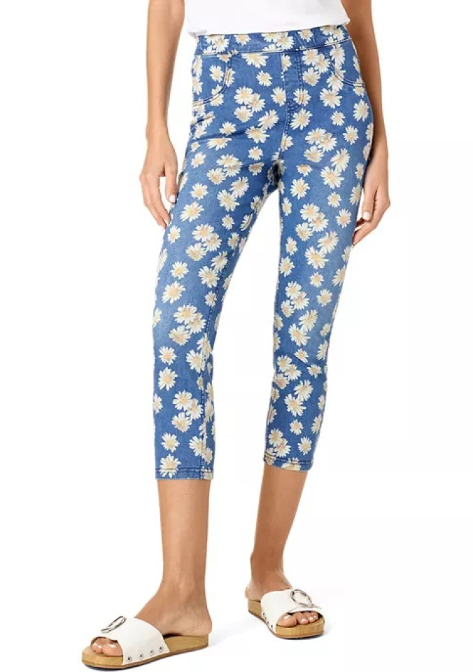 Capri taille haute imprimé floral - HUE23724 - Hue