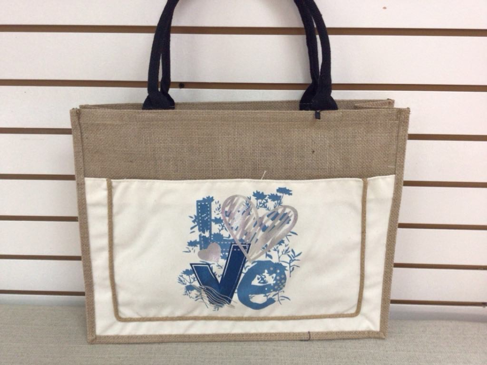 Sac LOVE / toile de jute - K-810544 - Tom & Eva
