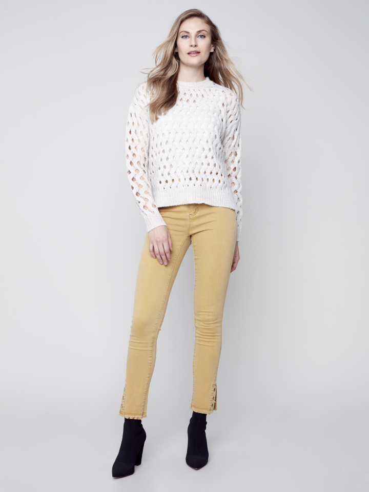 Jean coupe slim détails oeillets - C5442 - Charlie B