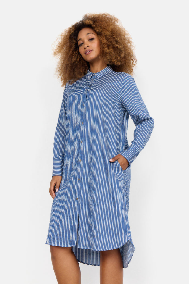 Robe chemisier rayée avec poches - SC40591 - Soya concept
