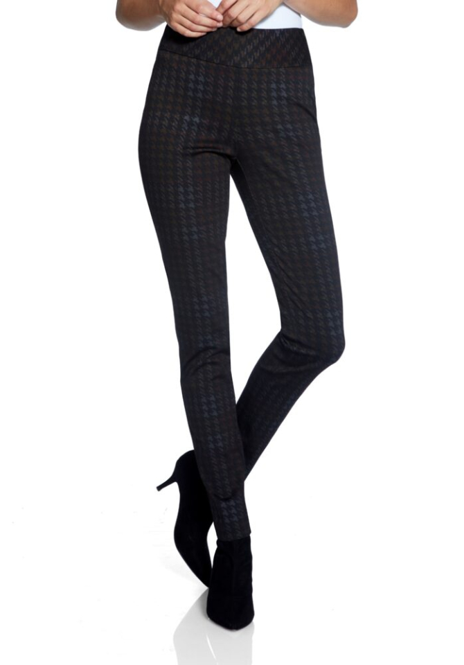 Pantalon ajusté amincissant pied-de-poule - 67049 - UP