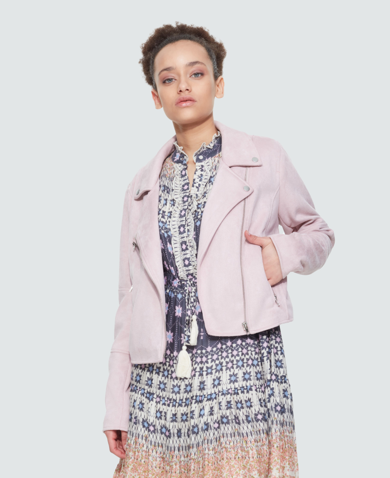 Veste moto faux suède / Dex - DEX2129003 - DEX