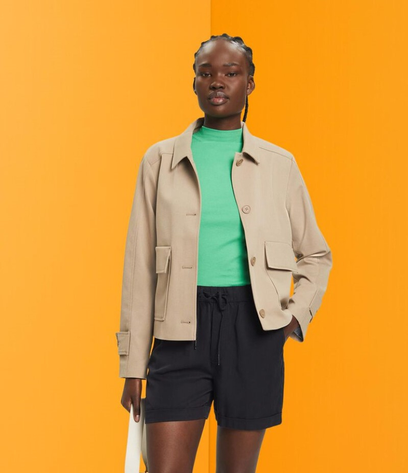 Short taille élastique avec cordon de serrage - ESP993CC1C303 - Esprit
