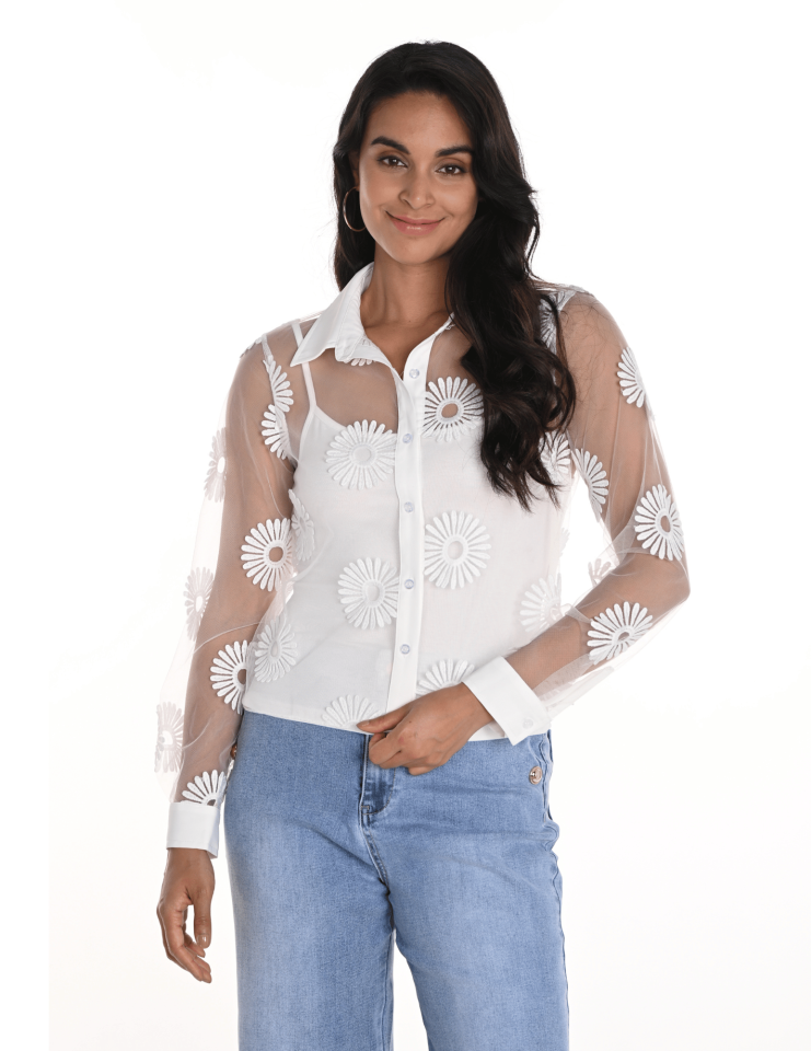 Chemise marguerites et camisole - FL256765U - Frank Lyman