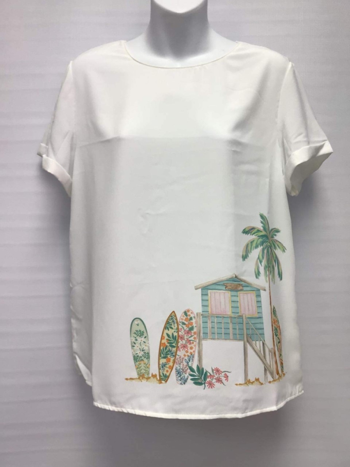 Blouse imprimé parasols - 5854L - LEZ À LEZ
