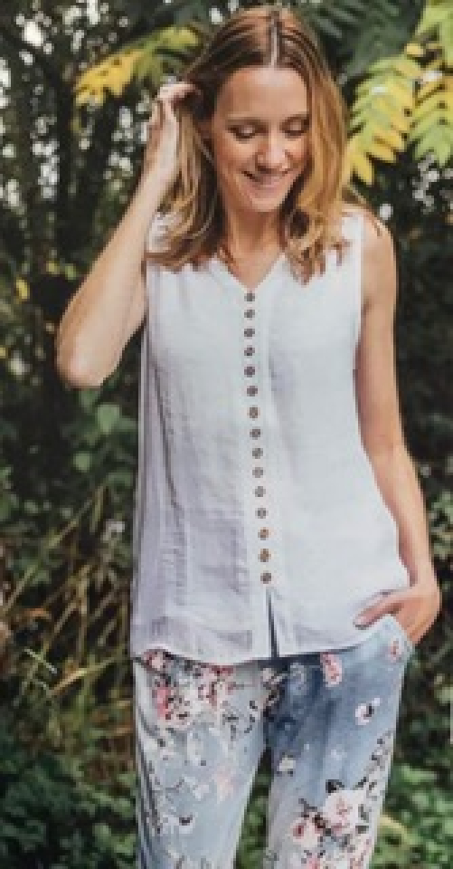 Blouse sans manches / Papillon - PT-12014 - Papillon