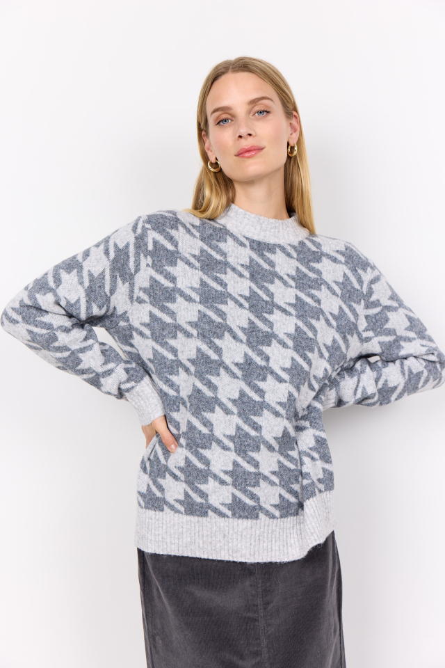 Chandail gris pied de poule - SC33552 - Soya concept