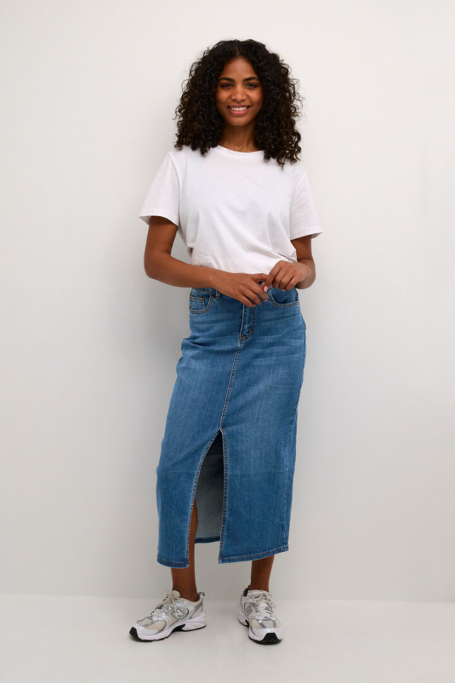 Jupe en denim / fente sur le devant - KA10508064 - Kaffe