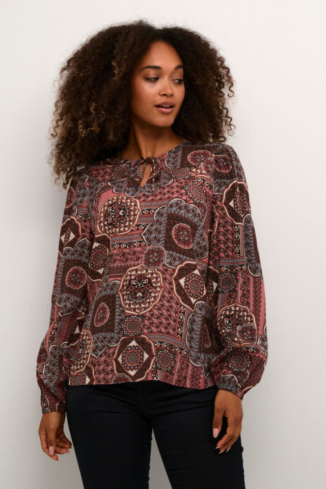 Blouse imprimée manche bouffante - CR10611857 - Cream