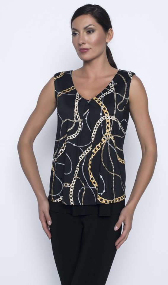 Camisole imprimé chaîne - 196333 - Frank Lyman