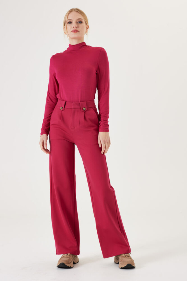 Pantalon taille haute / jambe large - GL30310R - Garcia