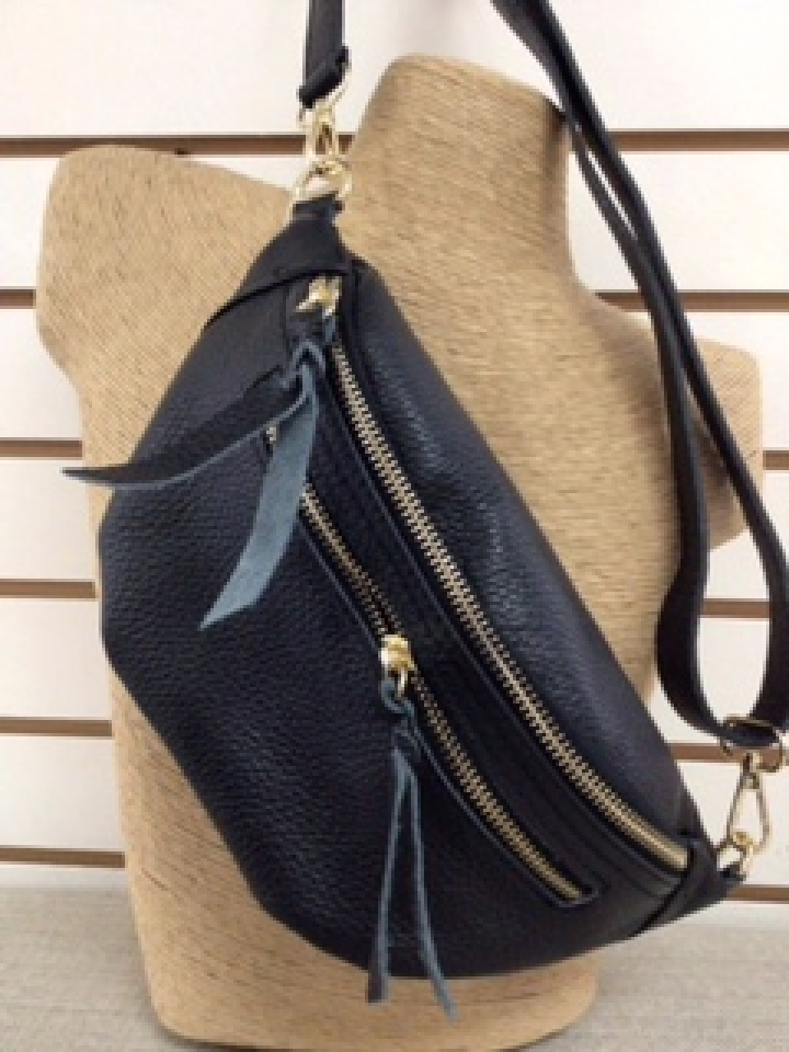 Sac banane en cuir / Tom & Eva - TE655010006N - Tom & Eva
