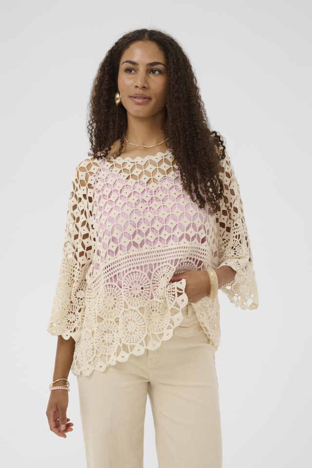 Poncho GINA - CR10614908 - Cream