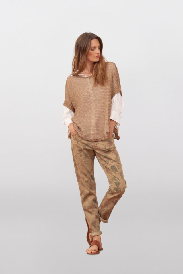 Pantalon imprimé floral - 10607823 - Cream