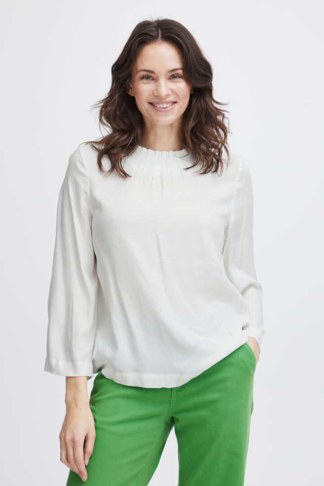 Blouse plis devant / manche 3/4 - FR20613331 - Fransa