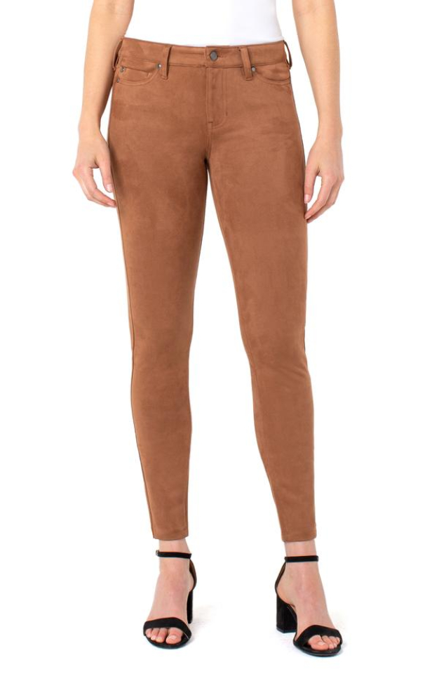 Pantalon skinny / effet suède / poches arrière - LM2005SZC - Liverpool