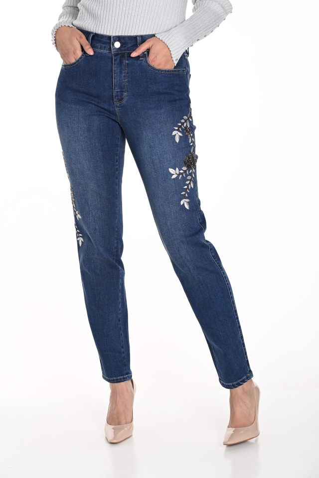 Jeans broderie feuillage - FL243459U - Frank Lyman