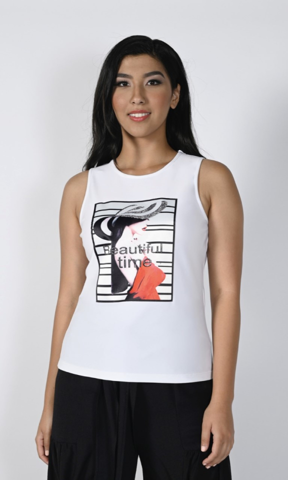 Camisole Beautiful time avec brillance - FL231008 - Frank Lyman