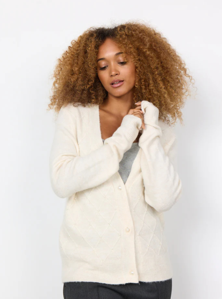 Cardigan détail perlé devant - SC33454 - Soya concept