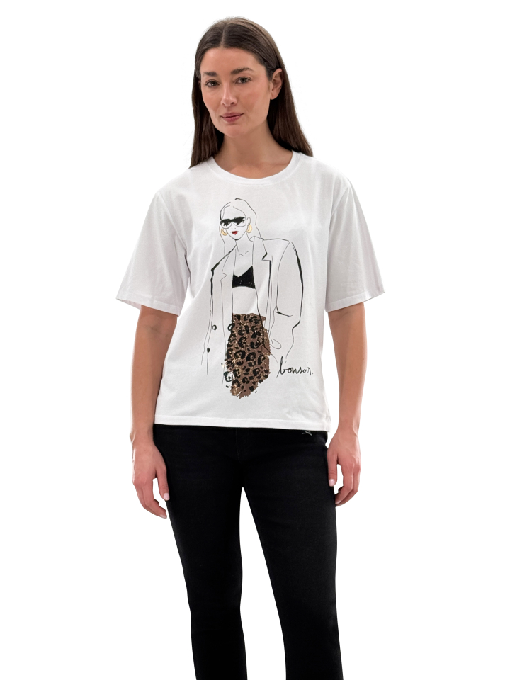 T-shirt BONSOIR - ORLY252199 - Orly