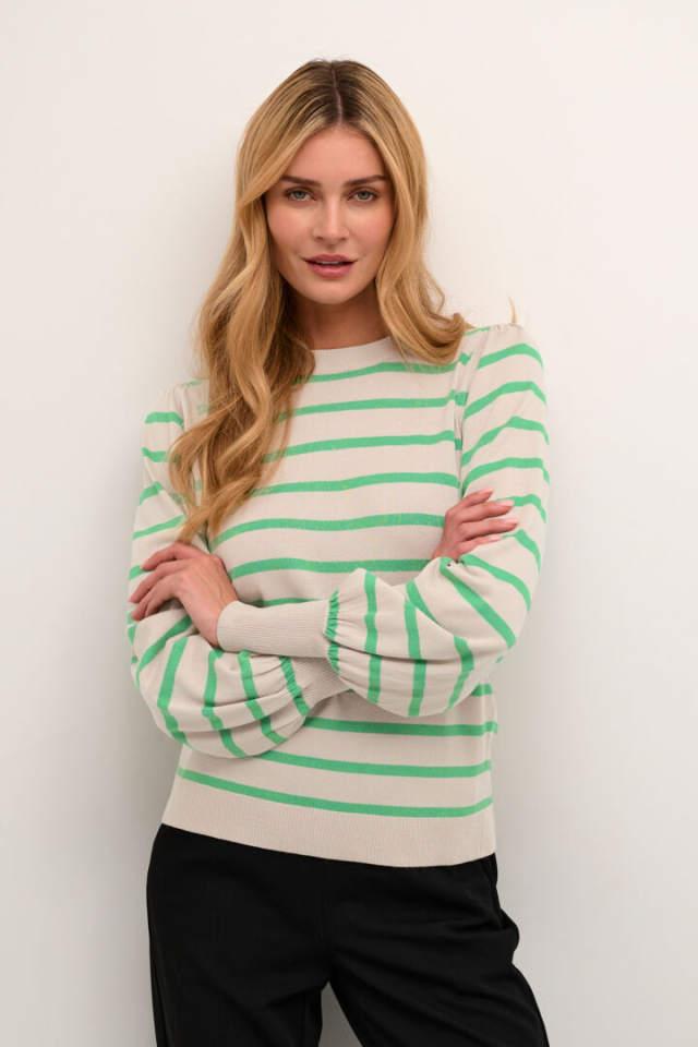 Chandail rayé / manche bouffante - KA10506891RV - Kaffe