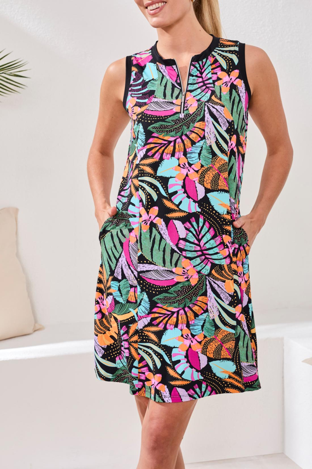 Robe TROPIQUE - TR3057noir - Tribal