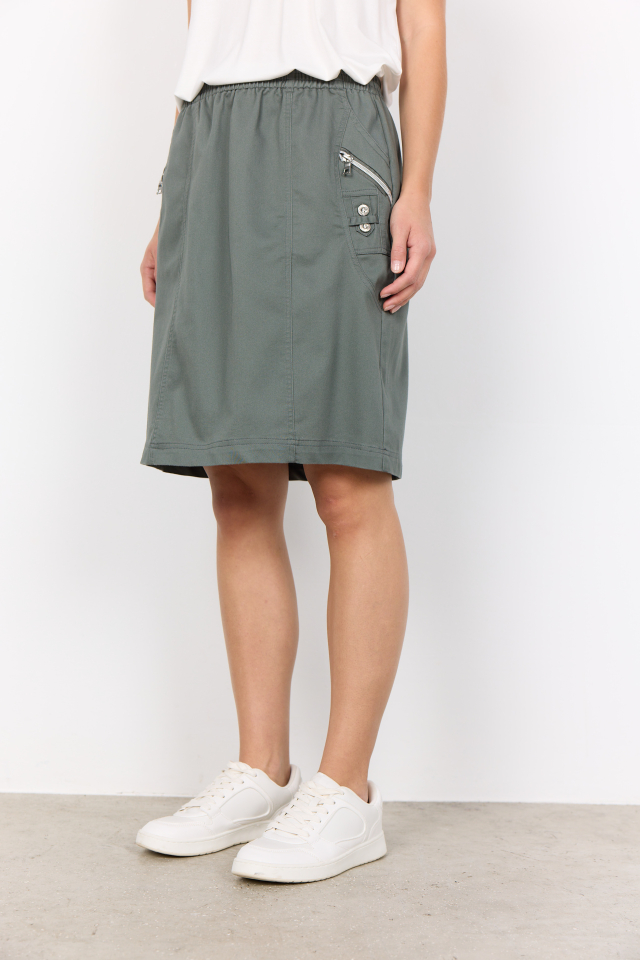 Jupe taille élastique et fermeture éclair - SC17199misty - Soya concept