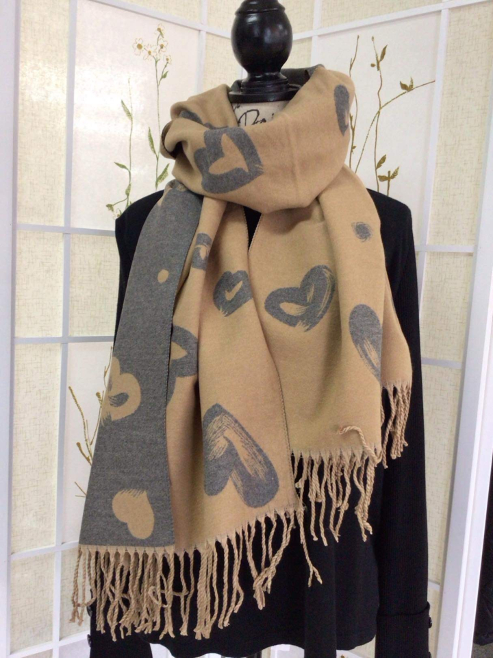Foulard avec coeur bicolore - TE650130053C - Tom & Eva