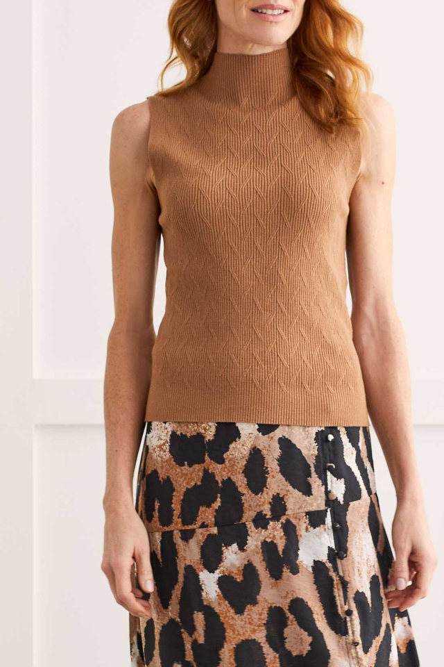Haut sans manche col montant - TR15610cin - Tribal