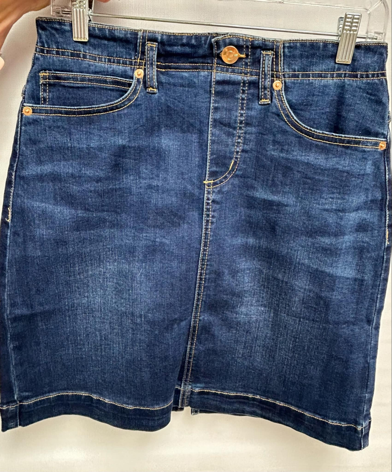 Jupe short denim pull on - T5366denim - Tribal