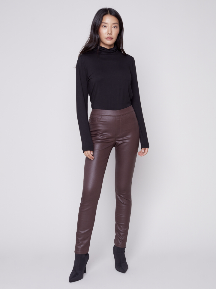 Pantalon à enfiler effet cuir - C5125RC - Charlie B
