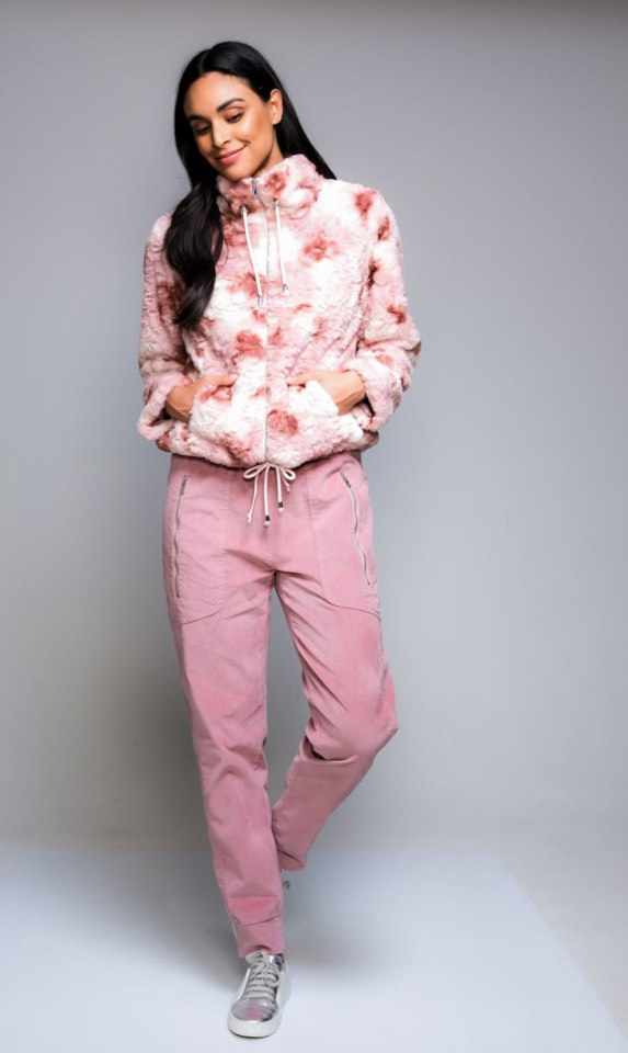 Pantalon effet suède / Elena Wang - EW29142R - Elena Wang