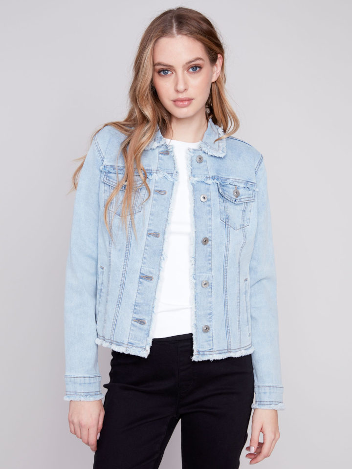 Veste de jean effilochée - C6233RBB - Charlie B