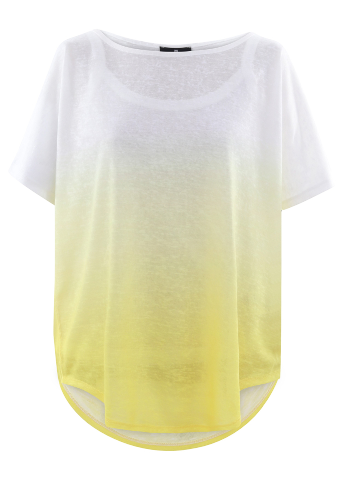 Haut à manches courtes / plus long à l'arrière / avec camisole - 6098J - Marble Fashions
