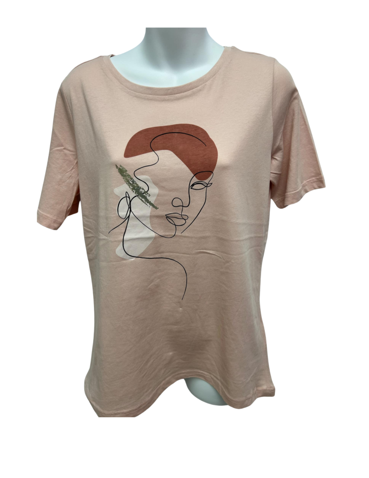 T-shirt visage RILEY - FR20615408rose - Fransa