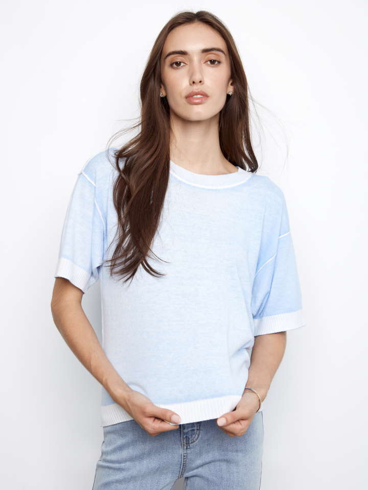 Chandail TIEDIE - C2947bleu - Charlie B