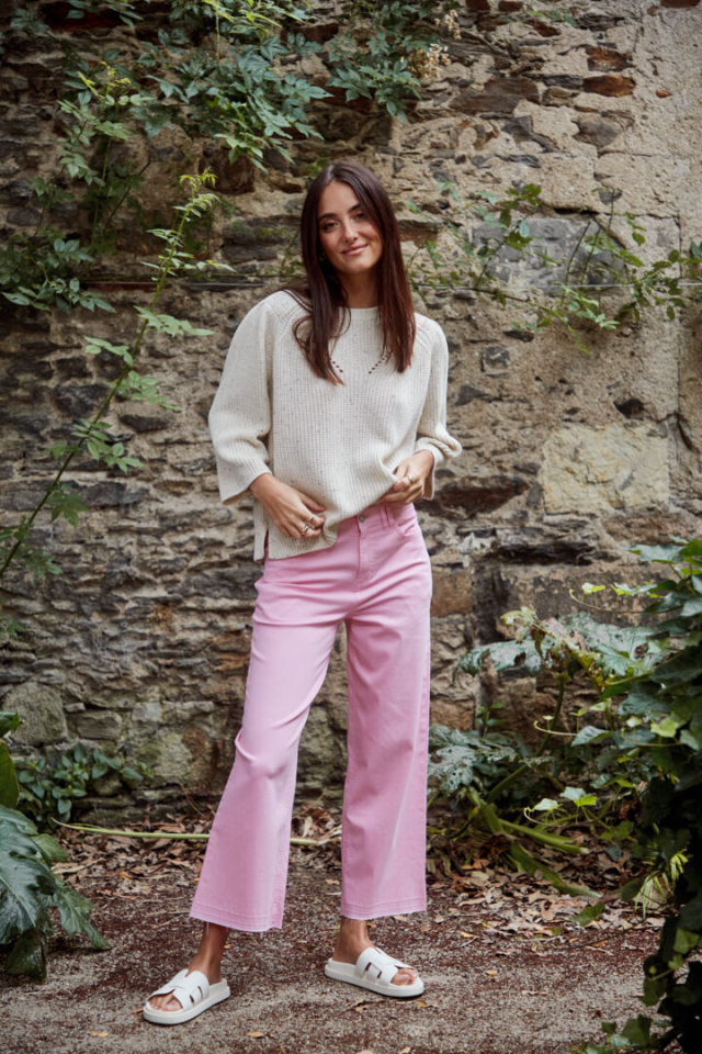 Pantalon écourté à jambe large - FR20613567PF - Fransa