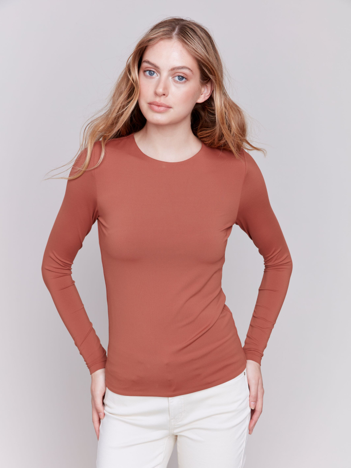 Chandail stretch manches longues - C1367T - Charlie B