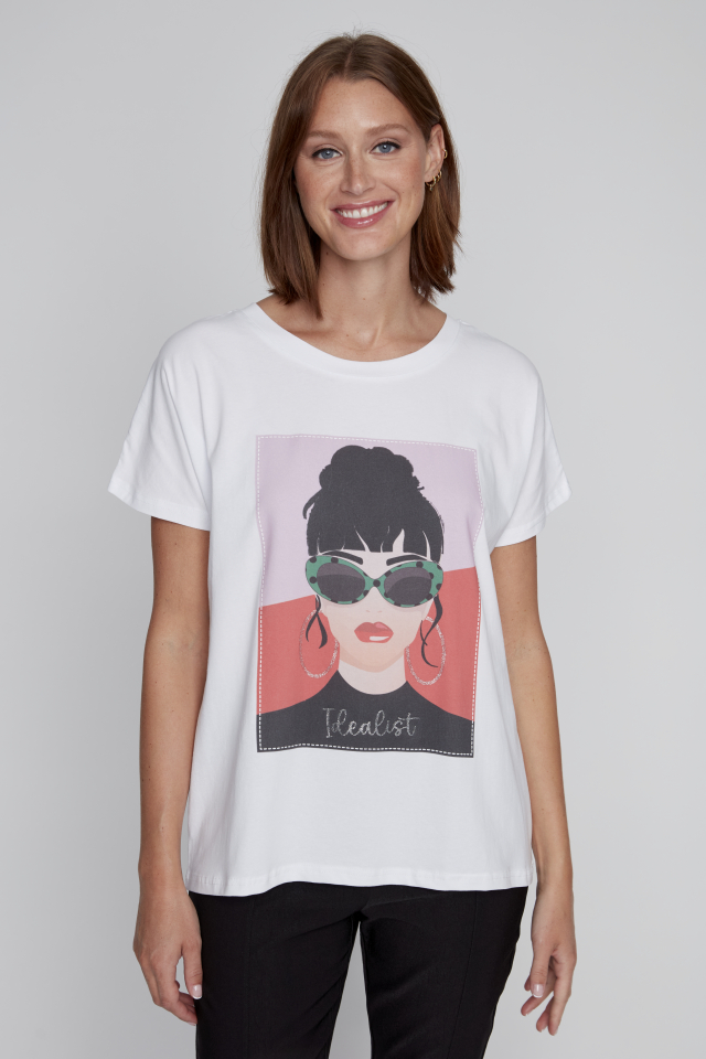 T-shirt femme - CYC2516040blanc - Coco Y Club