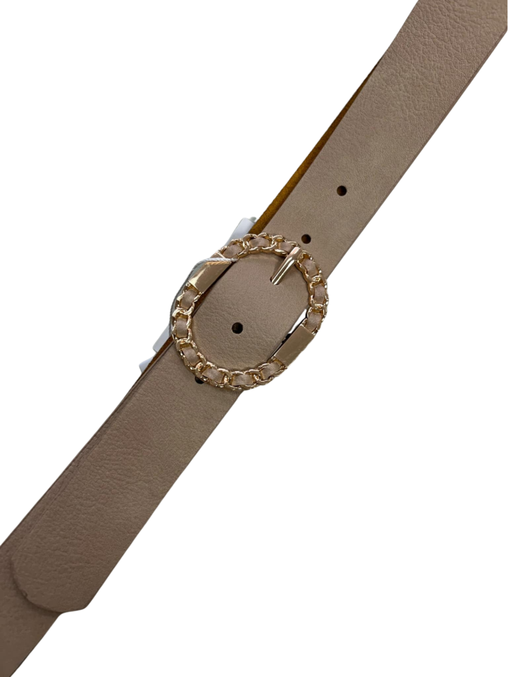 Ceinture de cuir - TE932Cbeige - Tom & Eva
